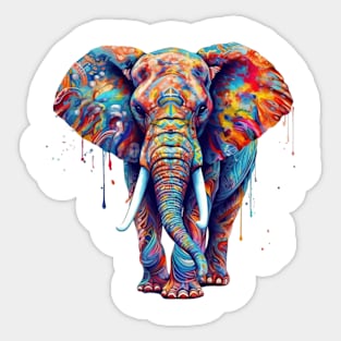 Colorful Elephant #1 Sticker